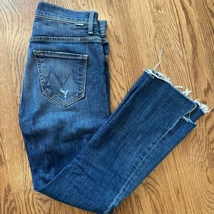 Mother Insider Crop Step Hem, size 25, wicked wild flower